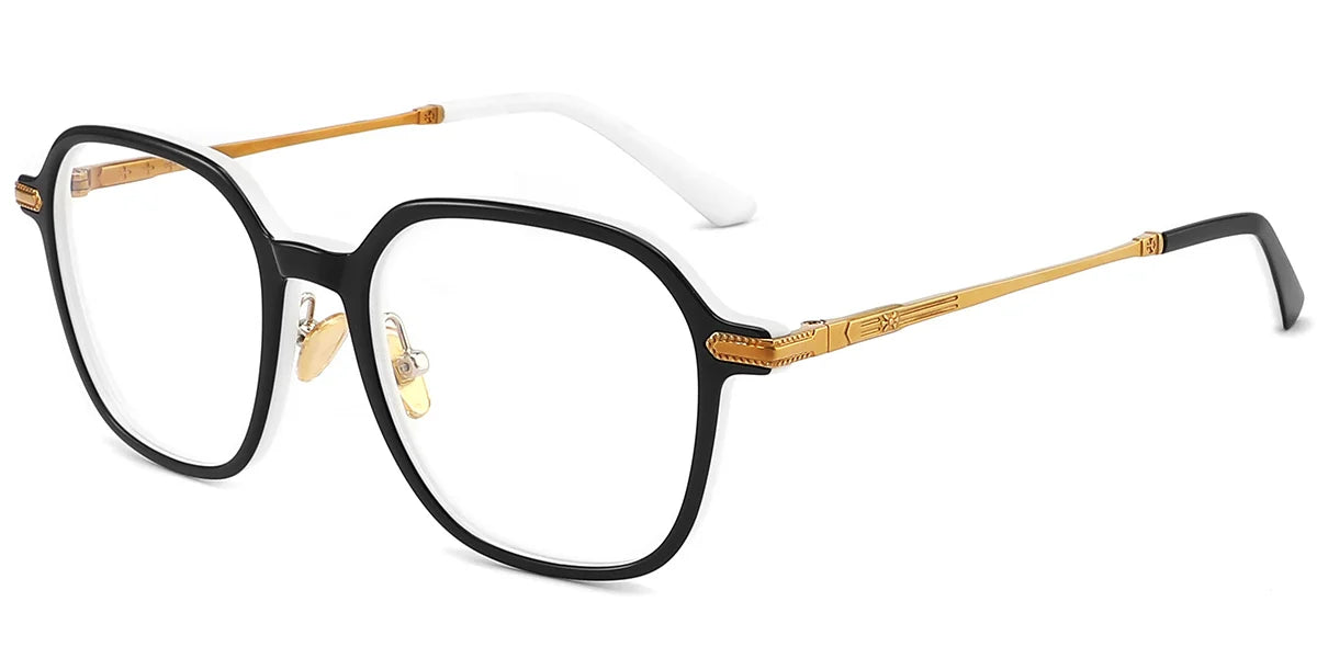 F4156- Classic Titanium&Acetate Geometric