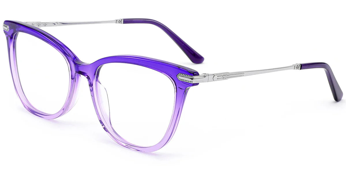 F8681- Acetate & Titanium Cat Eye Frame